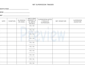 RBT Supervision Tracker (ABA)