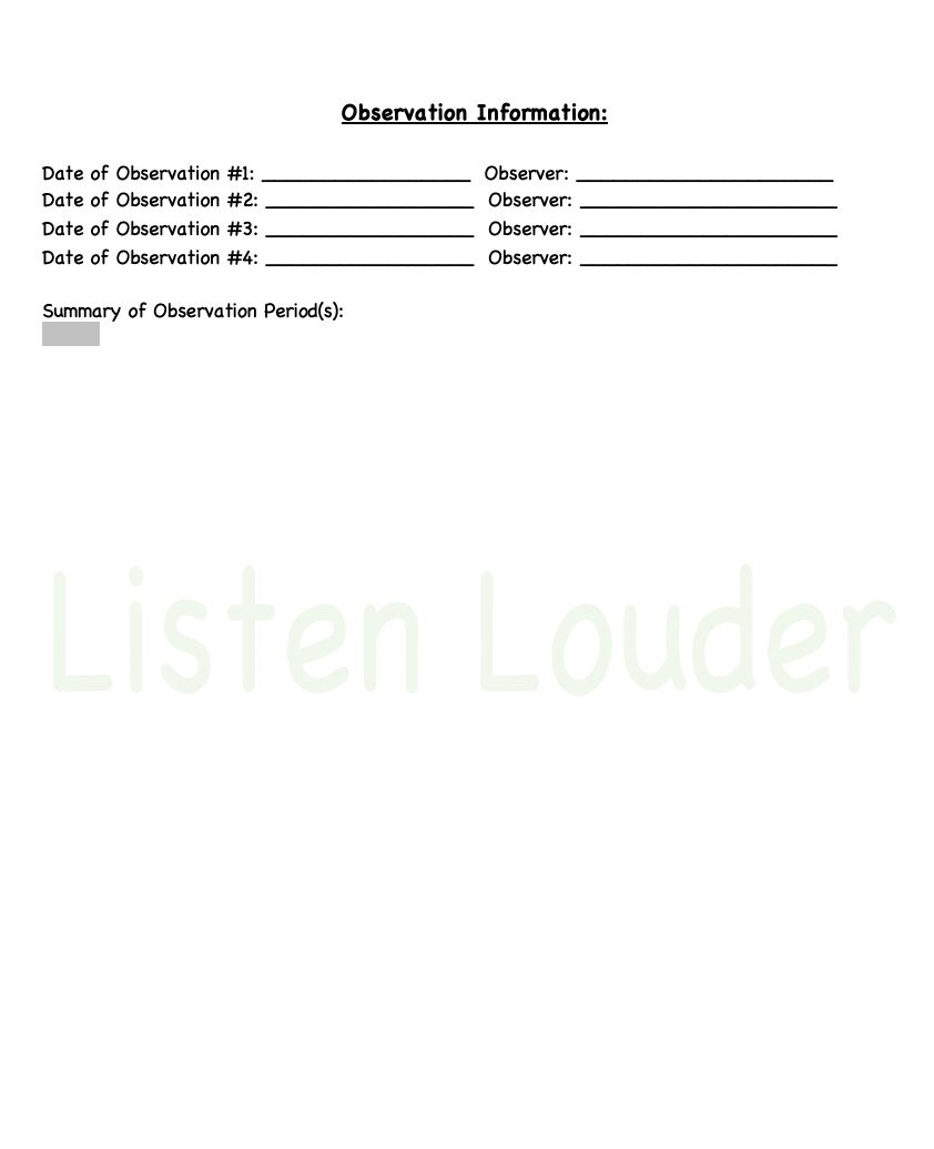 Functional Behavior Assessment Fba Editable Template Etsy