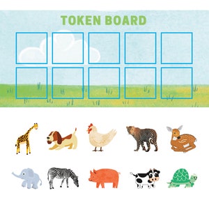 Printable Token Board Variety Pack in PDF Form *21 pages of token board & tokens*