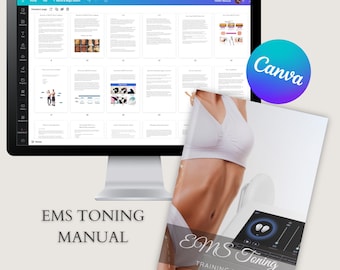 EMS HIEMT Body Toning Manual Canva Editable Body Contouring Training Course Beauty Educator Guide Ebook Tutorial Body Sculpting