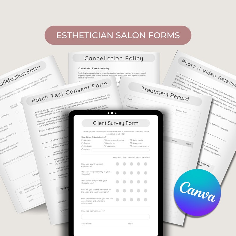 Classic Lash Extensions Canva Editable Manual Tutorial Course Beginner ...
