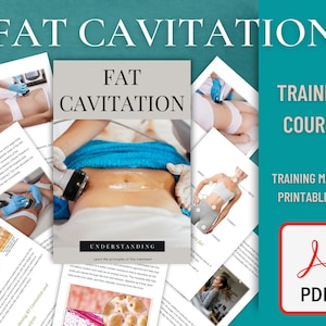 Ultrasonic Fat Cavitation and Body Contouring Sculpting Training Course Manual Guide Learn Teach Academy Printable PDF + FREE Beauty Courses