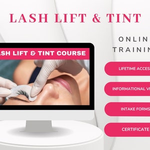 Accredited Lash Lift & Tint Training Course Lash Lamination Lash Perm Manual Beauty Treatment Online with Video Certificate and Documents