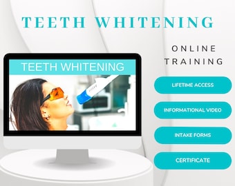 Professional Teeth Whitening Course Video Online Training & Quizzes, Tooth Whitening Business, Beauty Academy, Certificate and Documents