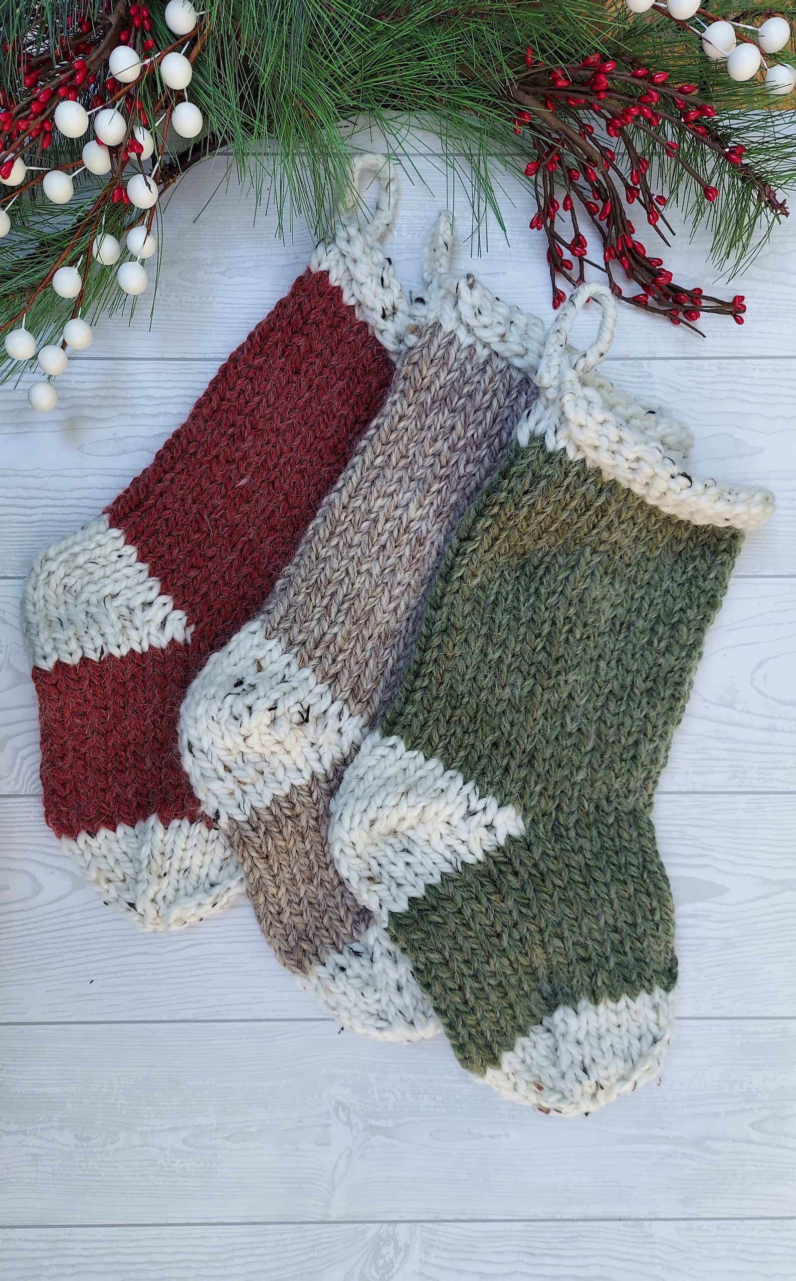 Quick Knit Christmas Stocking Pattern | Digital Download | Super Bulky ...