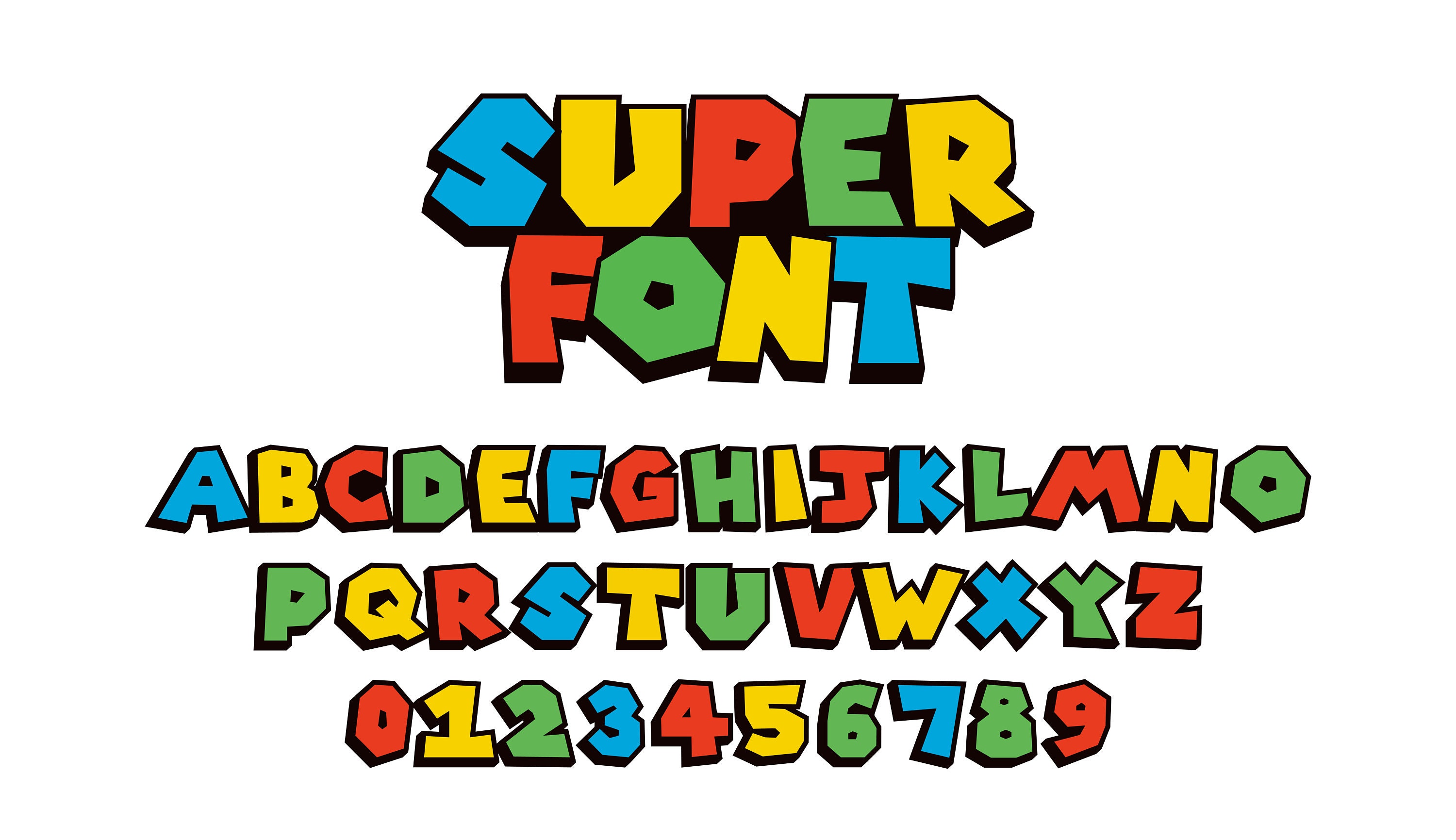 Super Font PNG, Super, PNG, Mario, World, PNG