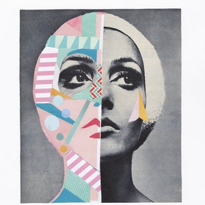 Vintage Woman -Collage art print