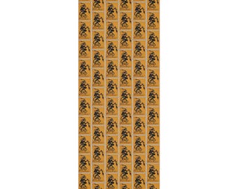 Vintage Gold Krampus Wrapping Paper