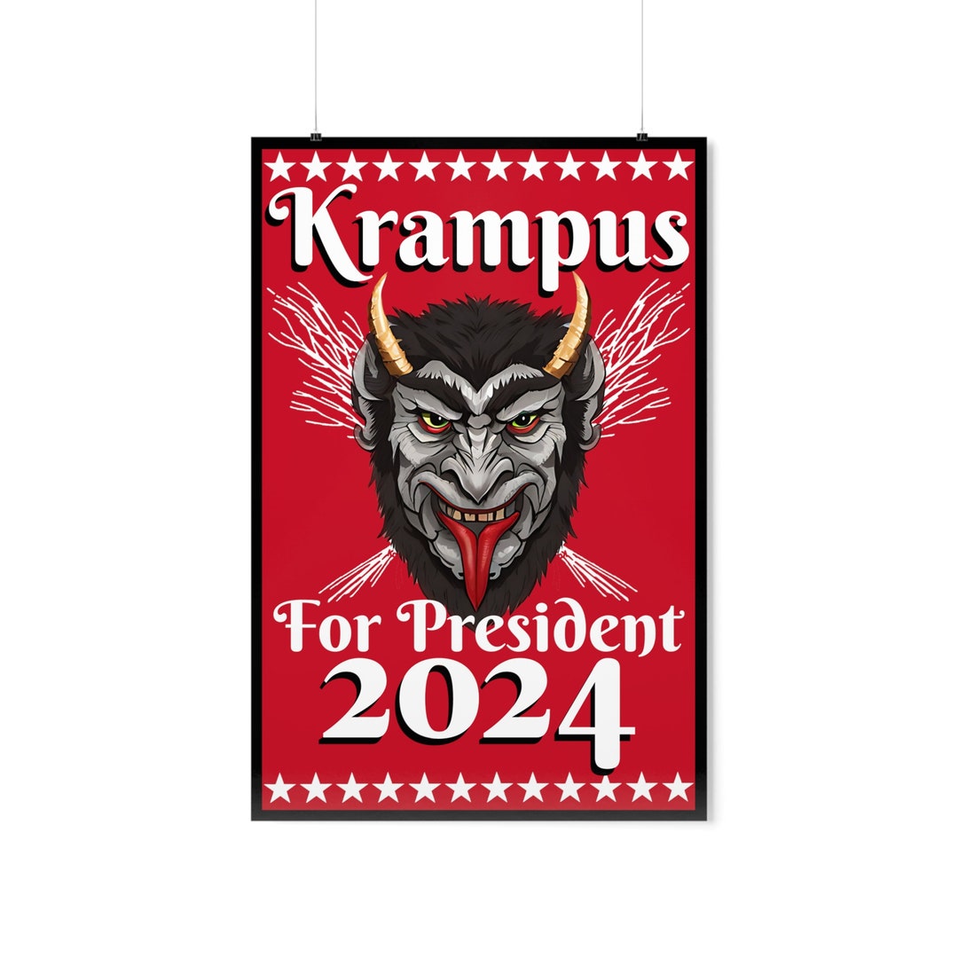 Krampus for President Poster Etsy