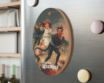 Vintage Krampus Wooden Ornaments