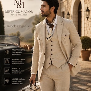 1950 Mens Linen Suit - Etsy