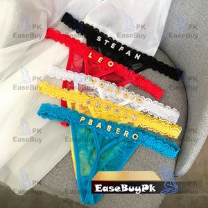 Custom Name Thong G-strings, Personalized Thong With Ur Name, Custom Thong Bikini, Couple Gift, Gift For Wife, Mother&#39;s Day Gift