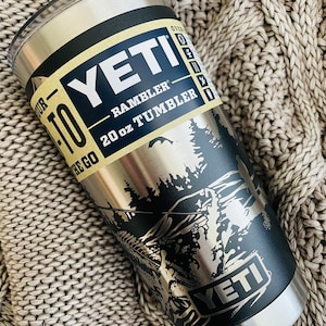 20oz Gone Fishing Engraved Yeti Rambler | 20oz Fishing Engraved Yeti Tumbler