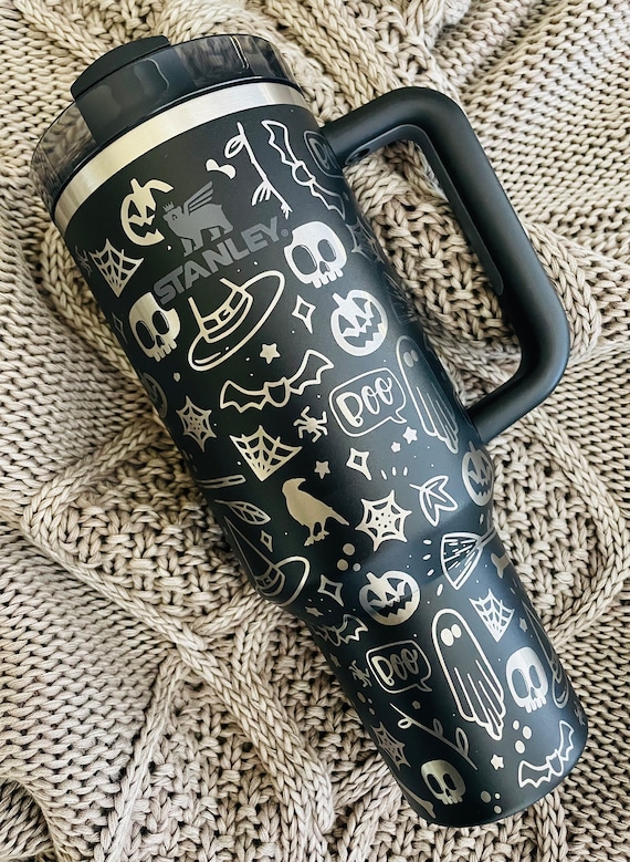 40oz Stanley Quencher | 40oz Engraved Stanley Tumbler | Christmas Doodles  Stanley