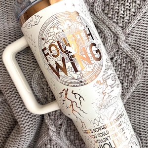 40oz Fourth Wing Engraved Tumbler | 40oz Engraved Tumbler