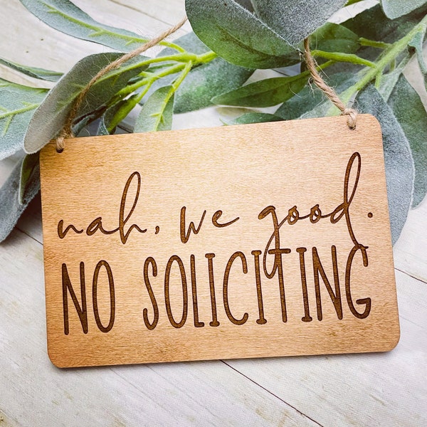 No soliciting mini sign