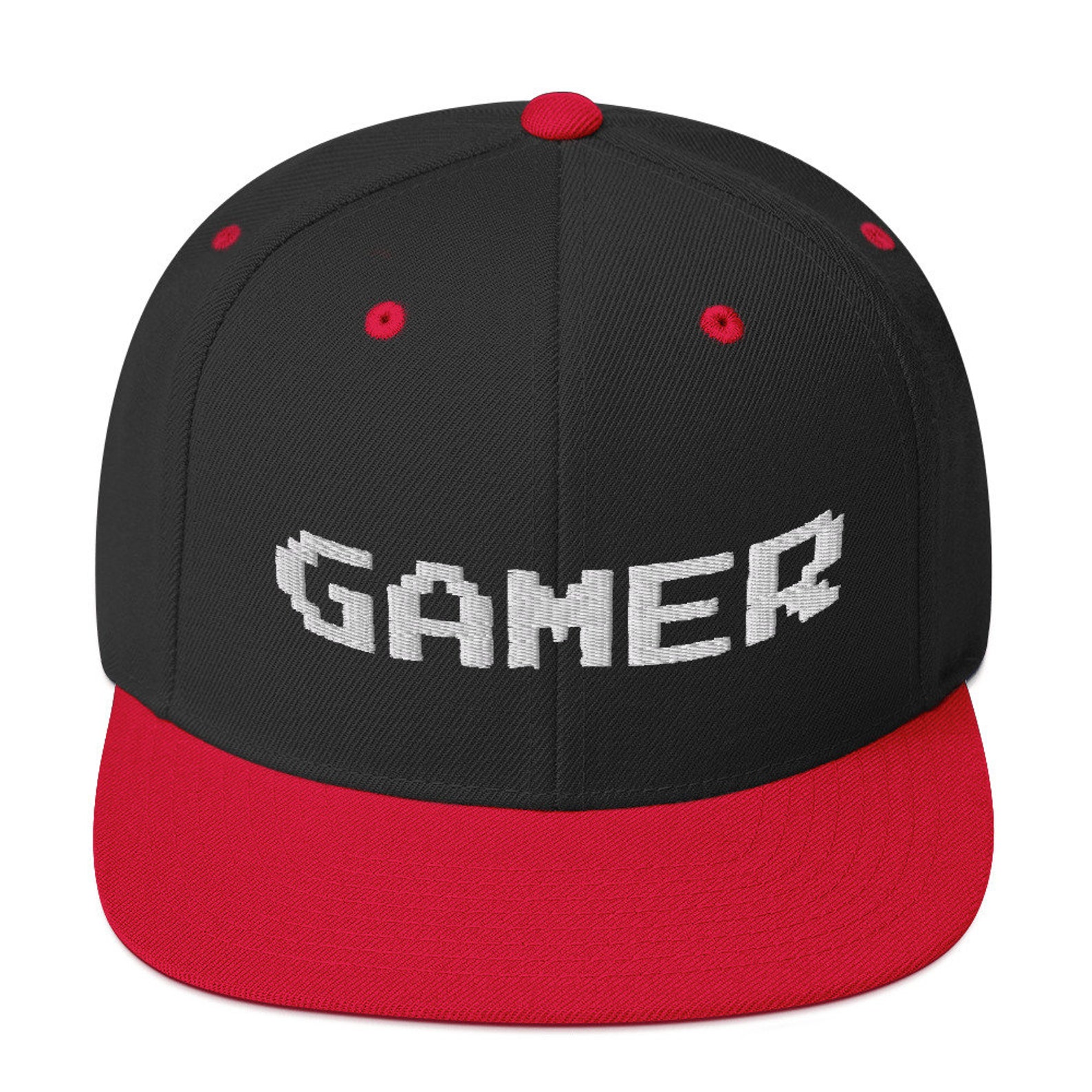 Gamer Snapback Cap Embroidery Gamer Hat Christmas Video Game Etsy