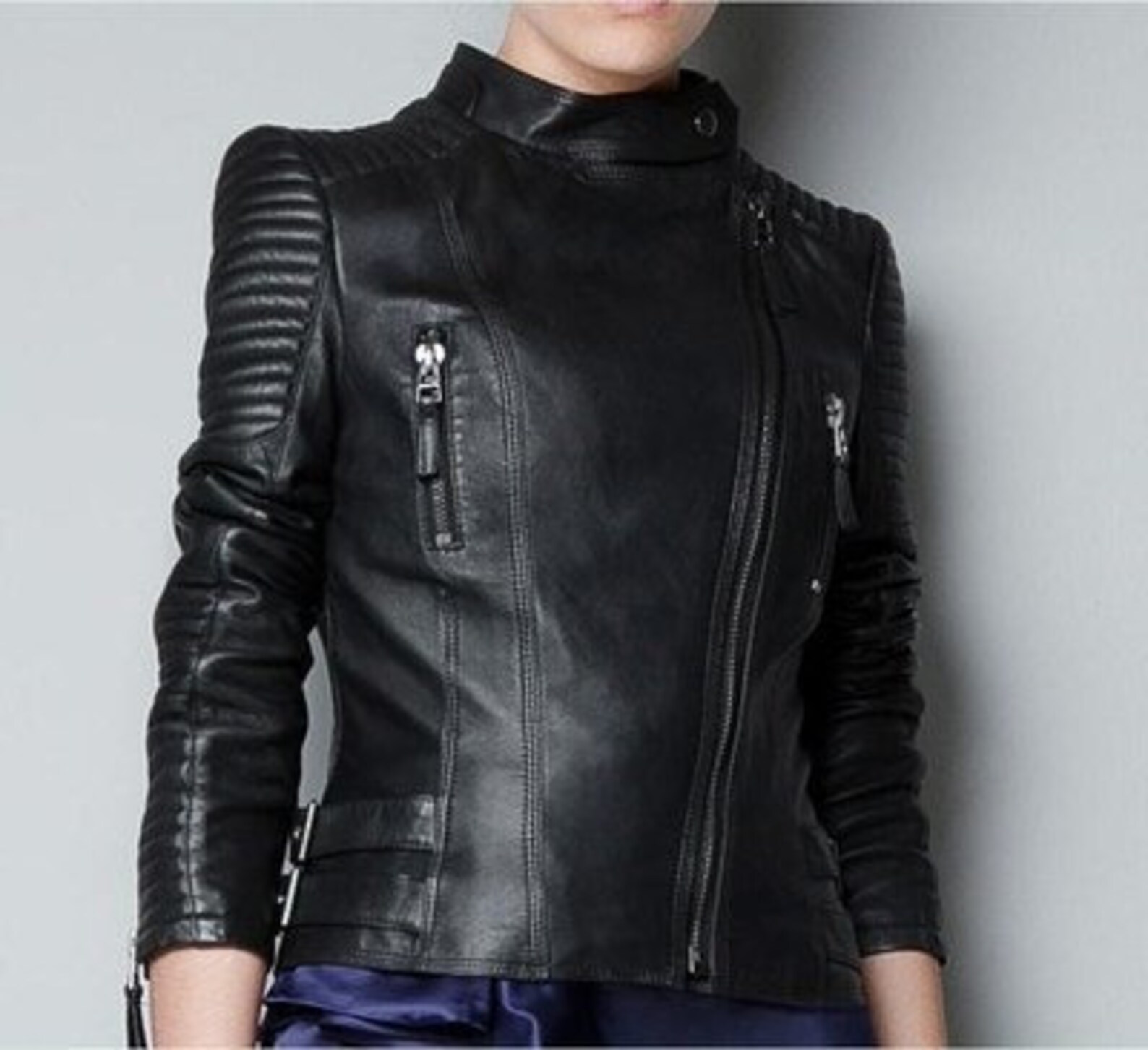 Woman Office Leather Jacket PU Leather Clothing Etsy