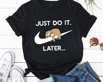 Lazy Sloth Funny T-shirt Gym Workout 