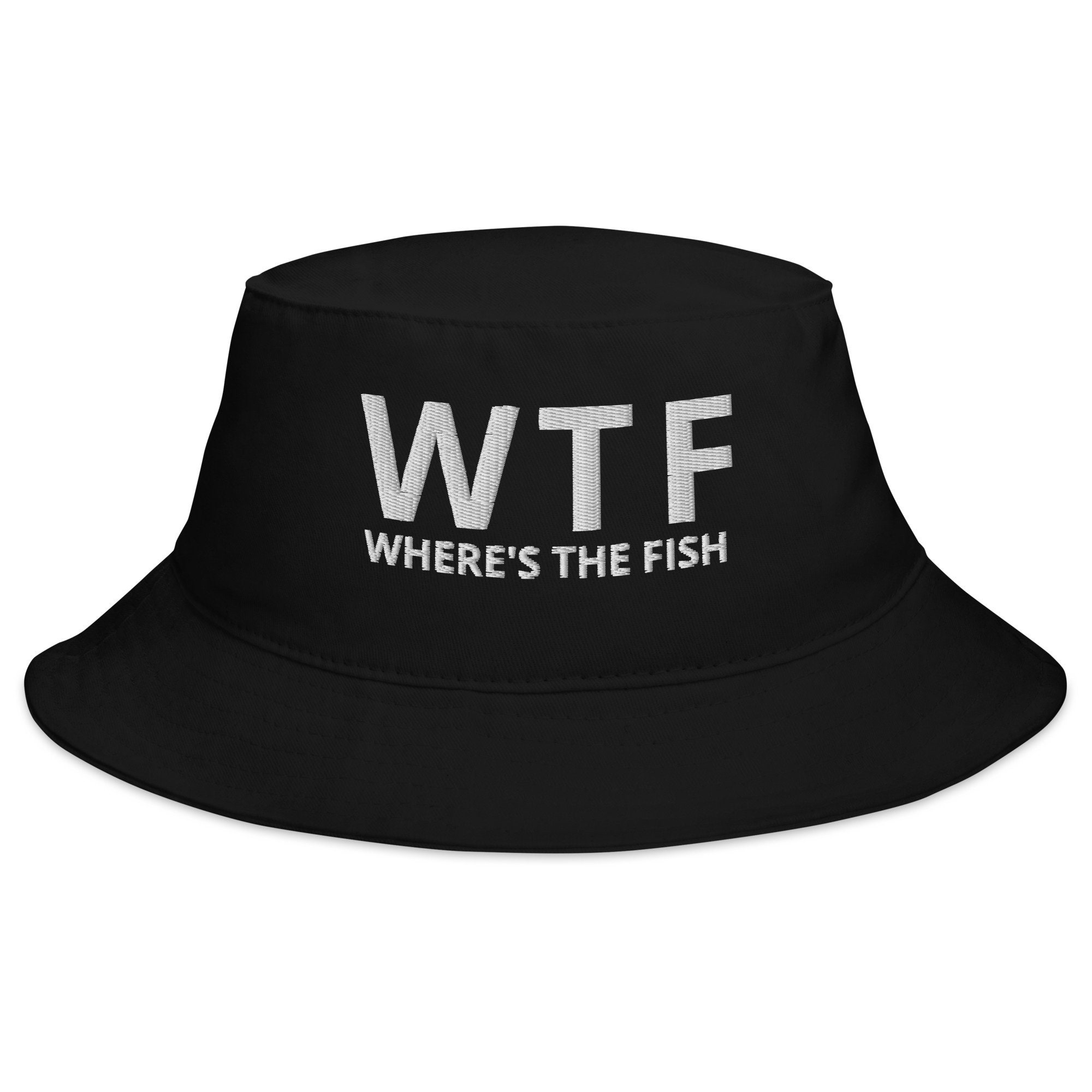 Fishing WTF Fishing EMBROIDERED Funny 