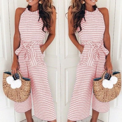 Woman Jumpsuits Summer Clothing Sleeveless Long Rompers Spring - Etsy