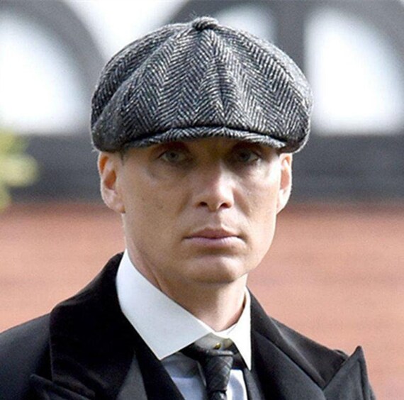 Herringbone Patterned Newsboy Cap Razor 