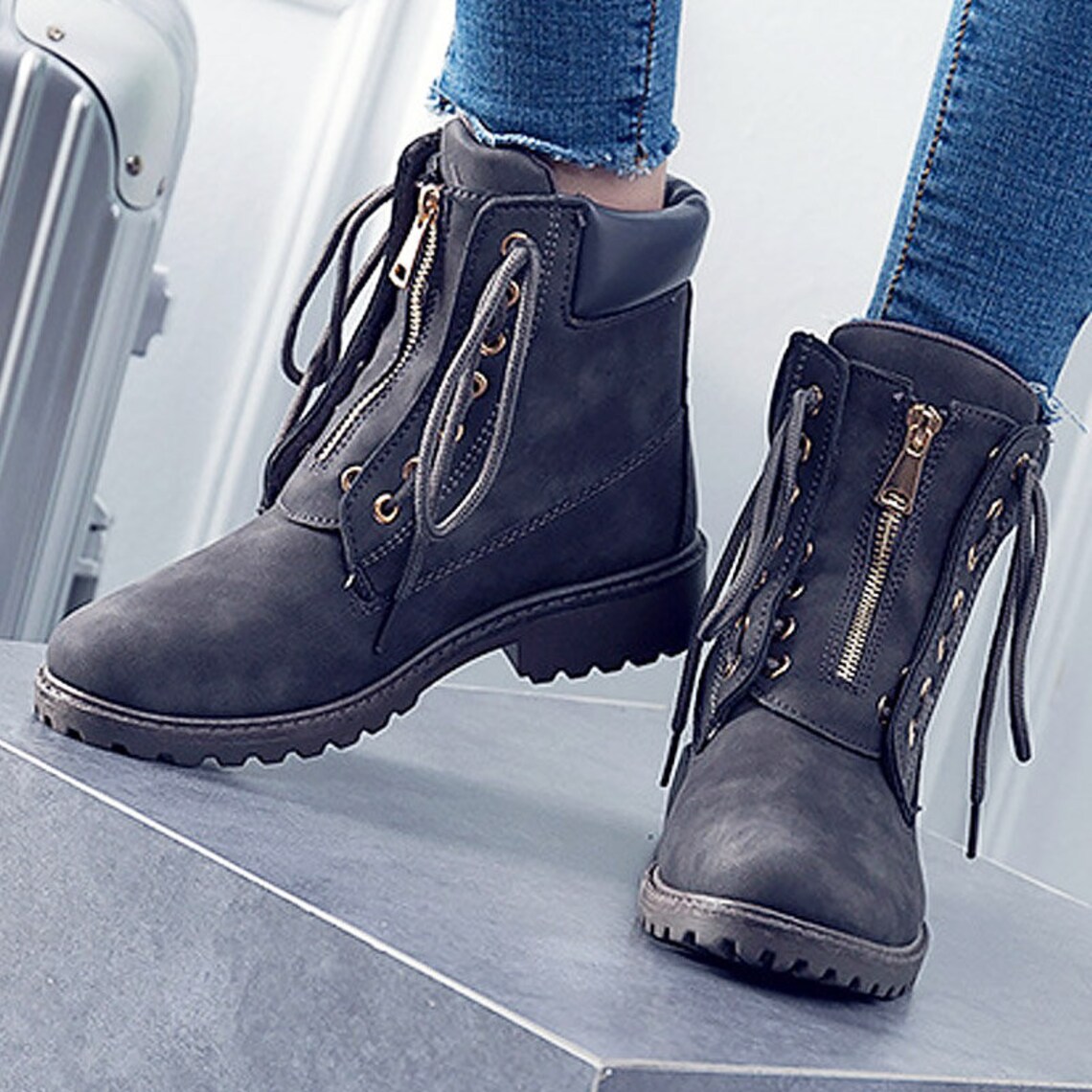 Women Ankle Boots Women Wear Lace Ankle Boots Ladies Vintage Etsy