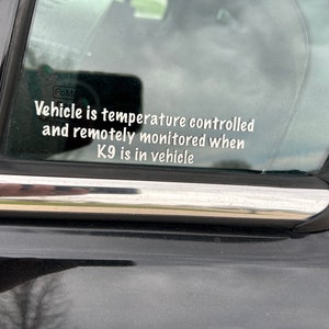Vehicle is temp controlled sticker for car
