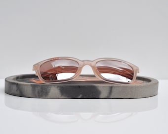 Oval Concrete Tray: Handmade Modern Minimalist Candle Plate