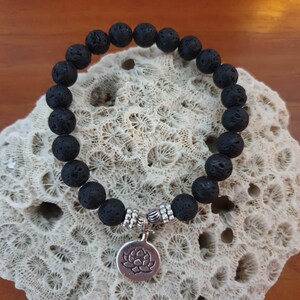 Mala Bracelet - Mala Bead Bracelet - Lava Stone  - Natural Beads - Prayer Beads for Meditation - Relationship - Bracelet Men Women