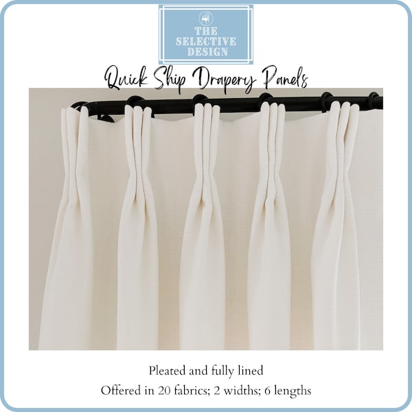 Linen Drapery Panels Etsy