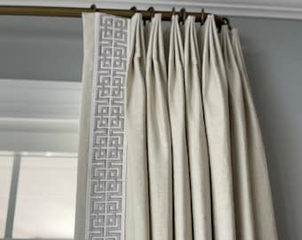 Custom Drapery Panel/Lined/Custom Curtain/With or Without Trim