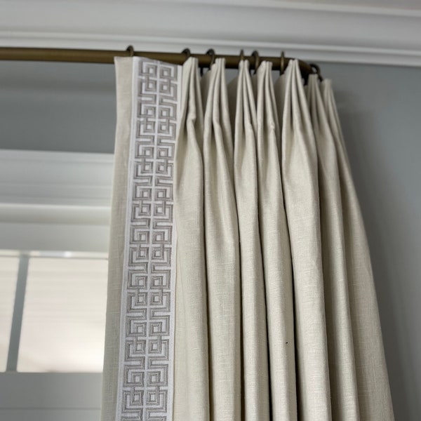 Custom Drapery Panel/Lined/Custom Curtain/With or Without Trim