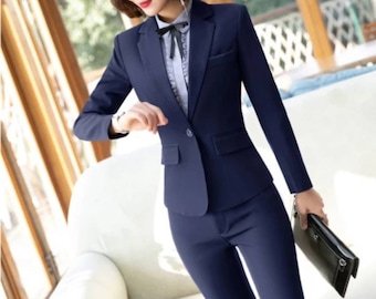 Ladies navy suit for wedding top