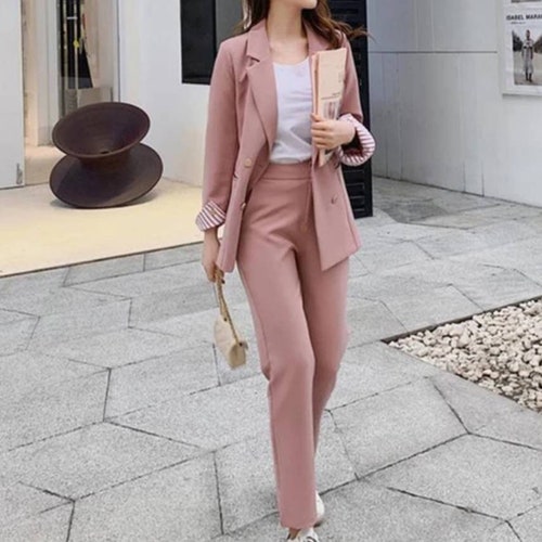 Pink Suit for Women/two Piece Suit/top/womens Suit/womens Suit - Etsy