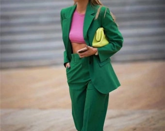 green suit ladies