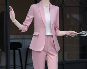 Pink dress suit hot sale womens