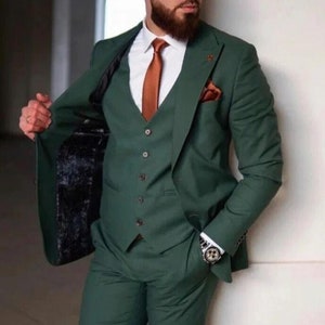 Traje verde agua hombre top
