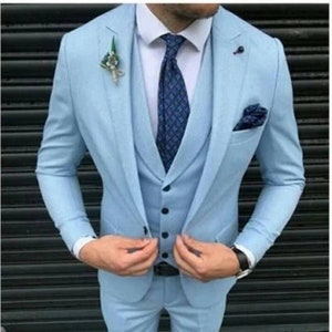 Buy Mens Sky Blue Blazer Online In India Etsy India