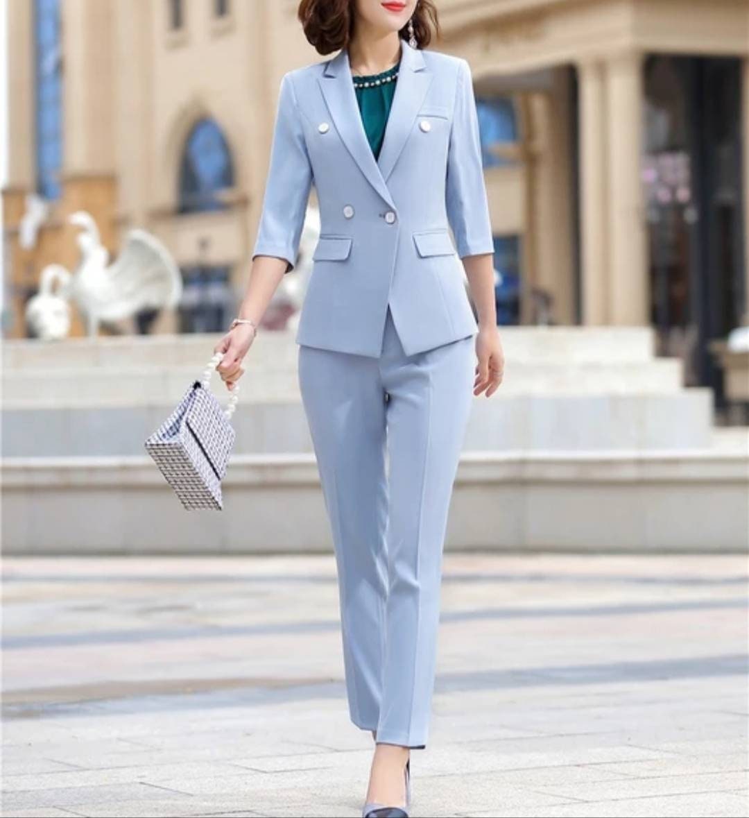 Blue Suit for Women, Two Piece Suit, Top, Womens Suit, Womens Suit Set,  Wedding Suit, Womens Coats Suit Set -  Canada