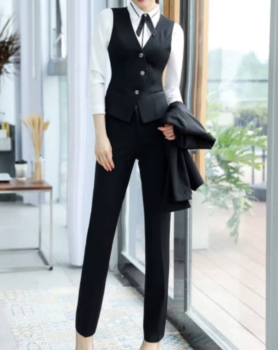 Black Suit for Women/three Piece Suit/top/womens Suit/womens Suit  Set/wedding Suit/ Womens Coats Suit Set -  Norway