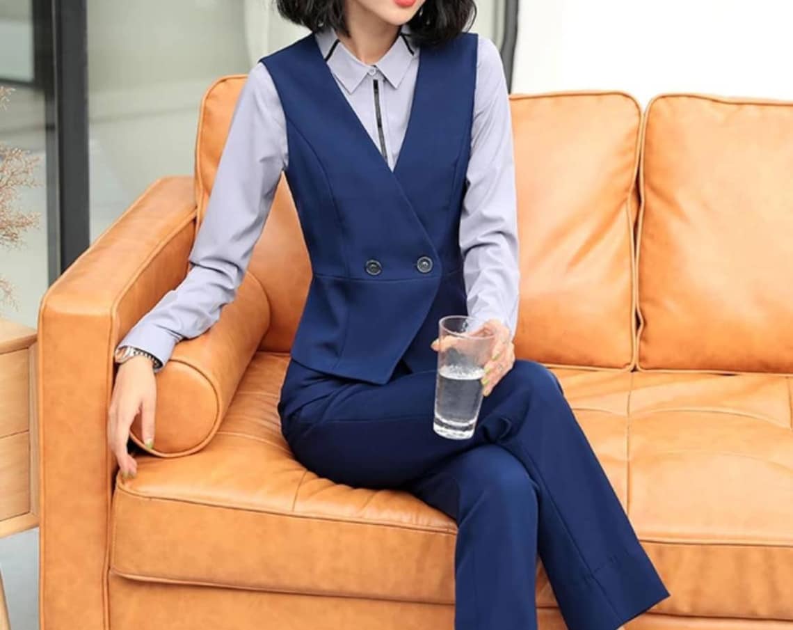 Blue Suit for Women/three Piece Suit/top/womens Suit/womens Etsy