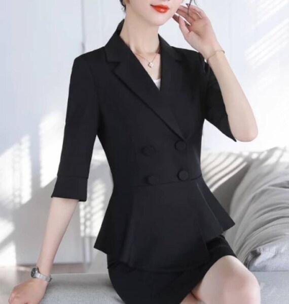 Short black suit jacket hotsell womens