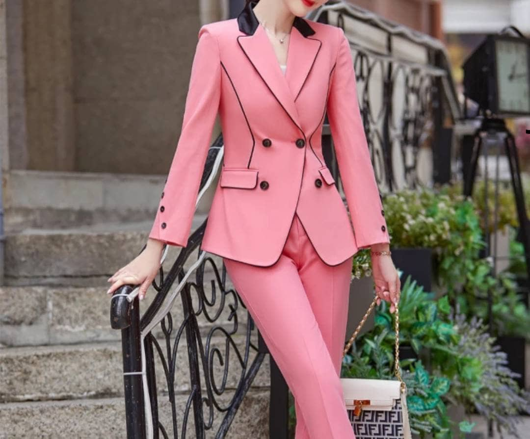 Pink Suit for Women/two Piece Suit/top/womens Suit/womens Suit Set