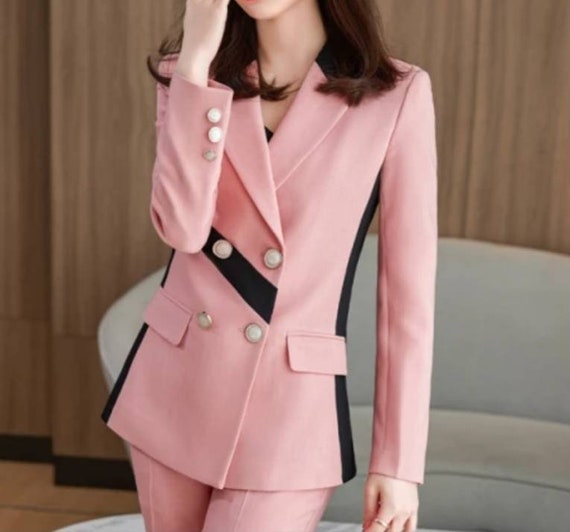 Pink suit for women/two piece suit/top/Womens suit/Womens Suit Set/Wedding  Suit/ Womens Coats Suit Set -  Portugal