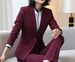 Red wine suit for women/two piece suit/top/Womens suit/Womens Suit Set/Wedding Suit/ Women’s Coats Suit Set 