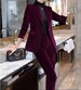 Red wine Velvet suit for women/two piece suit/top/Womens suit/Womens Suit Set/Wedding Suit/ Women’s Coats Suit Set 