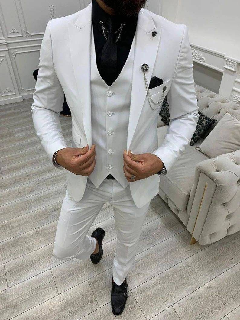 Custom Ivory Suits & White Custom Made Suits | Giorgenti