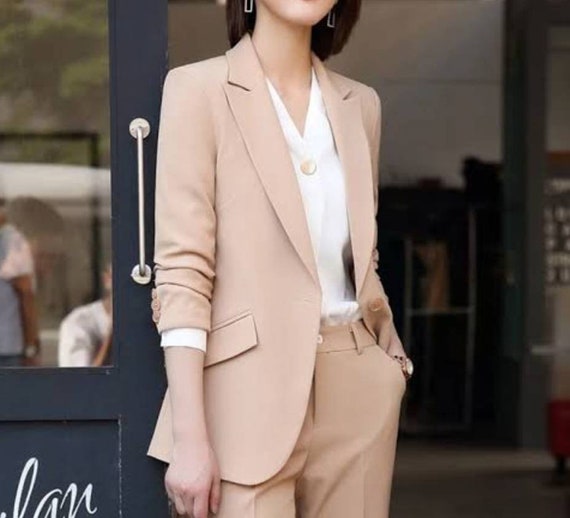Brown Suit for Women/two Piece Suit/top 