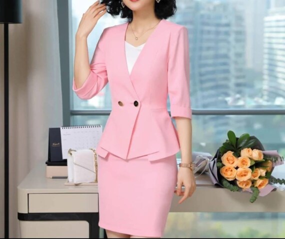 Buy Pink Suit for Women/two Piece Suit/top/womens Suit/womens Suit